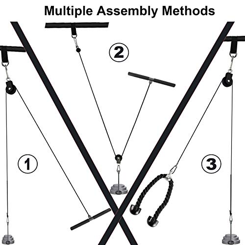 Taeku LAT Pulley System - Home Gym Cable Machine with 100" Nylon Rope