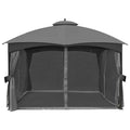 ABCCANOPY 10' x 12' Gazebo Replacement Mosquito Netting Walls - Gray