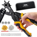 XOOL 2-in-1 Leather Hole Punch and Eyelet Pliers Kit with 200 Metal Eyelets