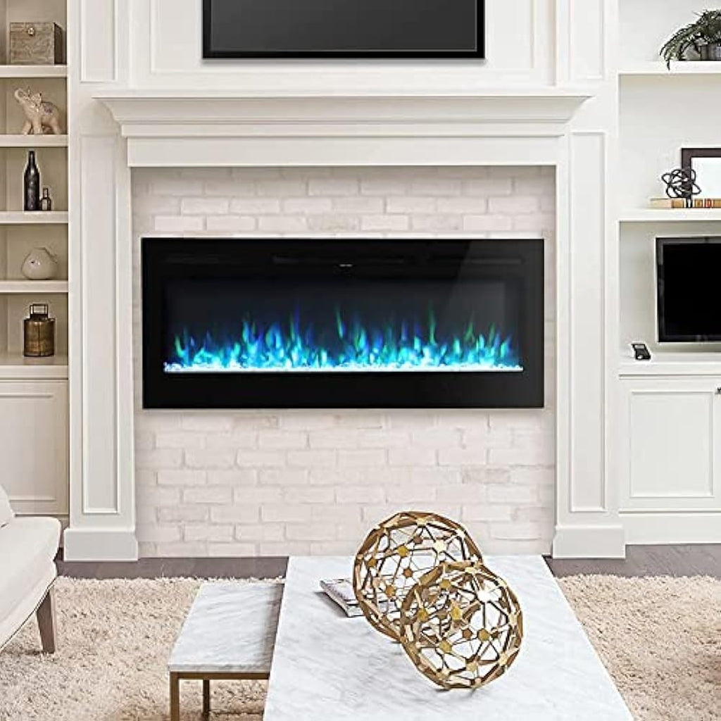 Jolof Store Electric Fireplace – Wall Mounted Recessed LED Heater