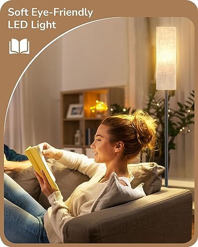 EDISHINE LED Floor Lamp – Dimmable Standing Lamp with Remote Control