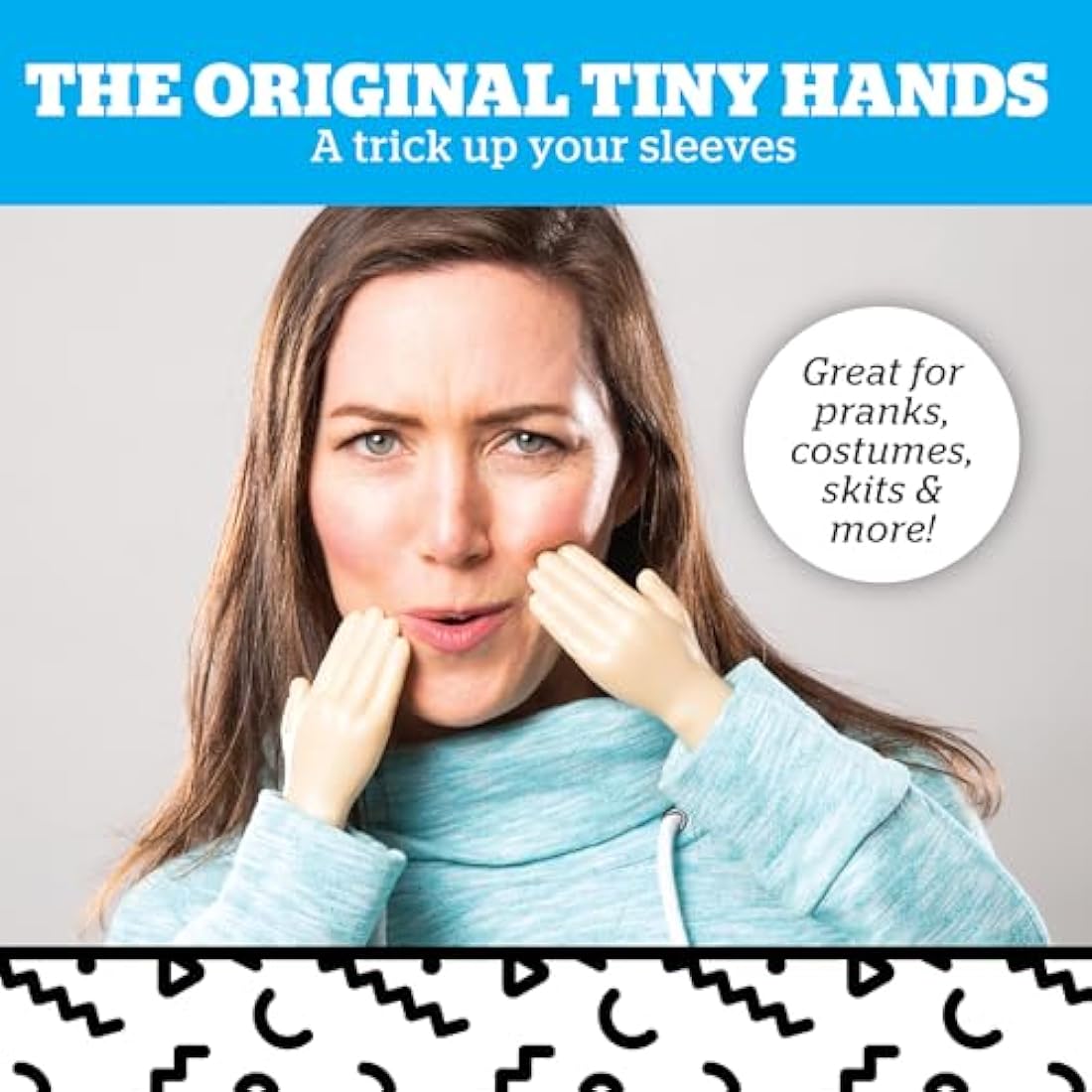 BigMouth Inc. Tiny Hands Novelty Gag Gift – 2 Pack Miniature Hands