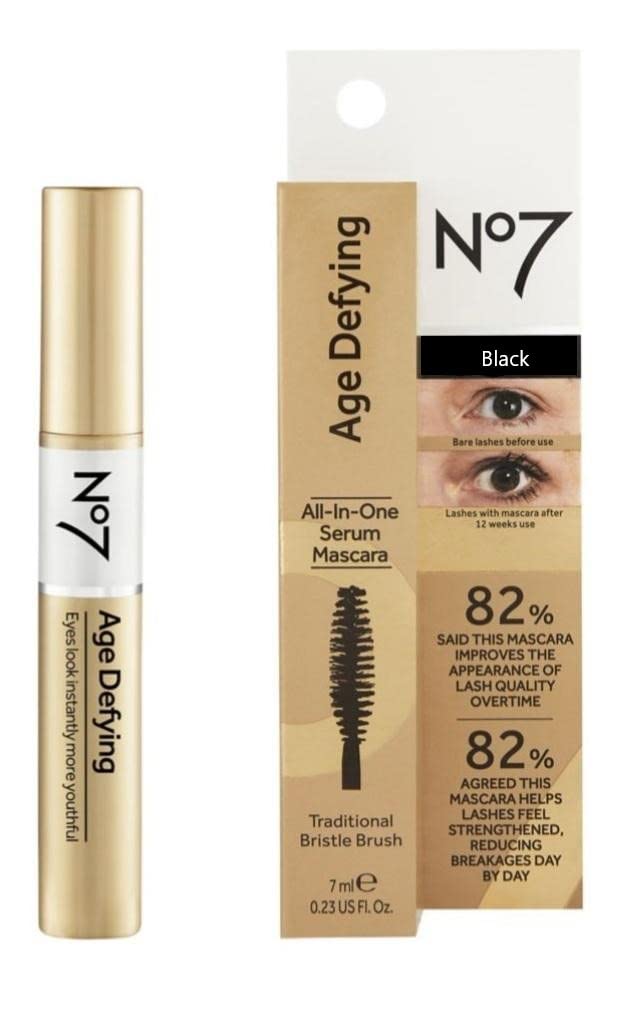 No7 Age Defying All-in-One Serum Mascara - Black - 7ml Lash Serum