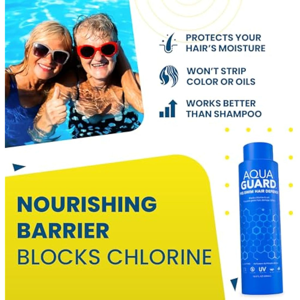 Jolof Store AquaGuard Pre-Swim Hair Defense – Chlorine Protection, 16.9 oz