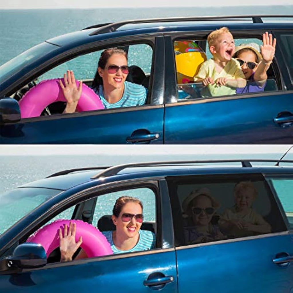 Goosky Car Window Sun Shades for Baby – UV Protection Mesh Blinds (2 Pack)