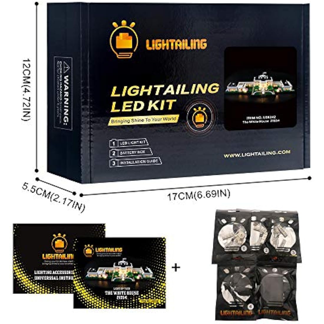 Lightailing LED Light Kit for Lego Architecture White House 21054