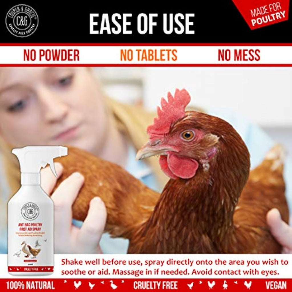 Cooper And Gracie Poultry First Aid Antiseptic Wound Spray - 500ml