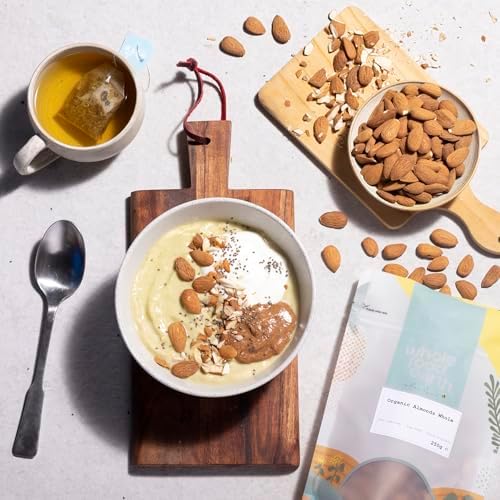 Wholefood Earth Organic Whole Almonds – 2kg Raw Vegan High Protein