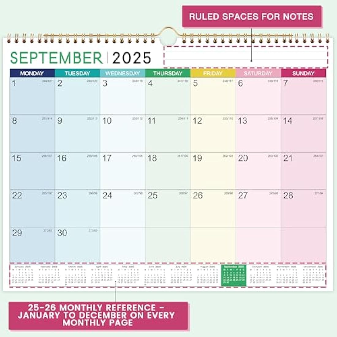 Jolof Store 2025-2026 Wall Calendar – 18 Month Large Academic Planner