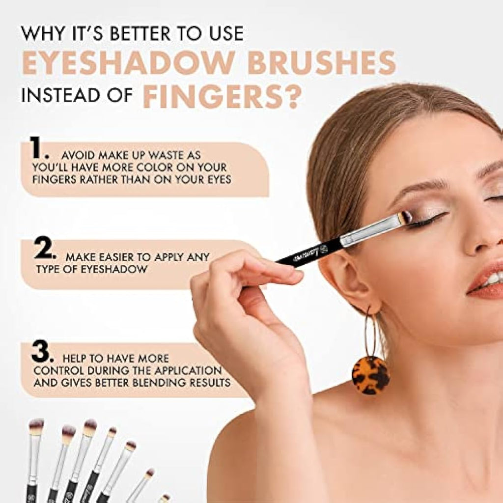 Jolof Store 7-Piece Eye Makeup Brush Set | Vegan Synthetic Bristles