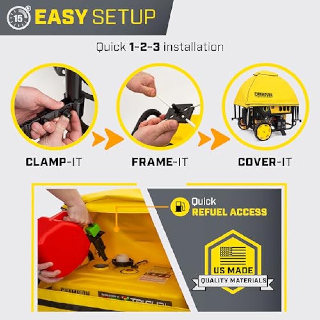 Champion Storm Shield Generator Cover | Waterproof & Windproof Design