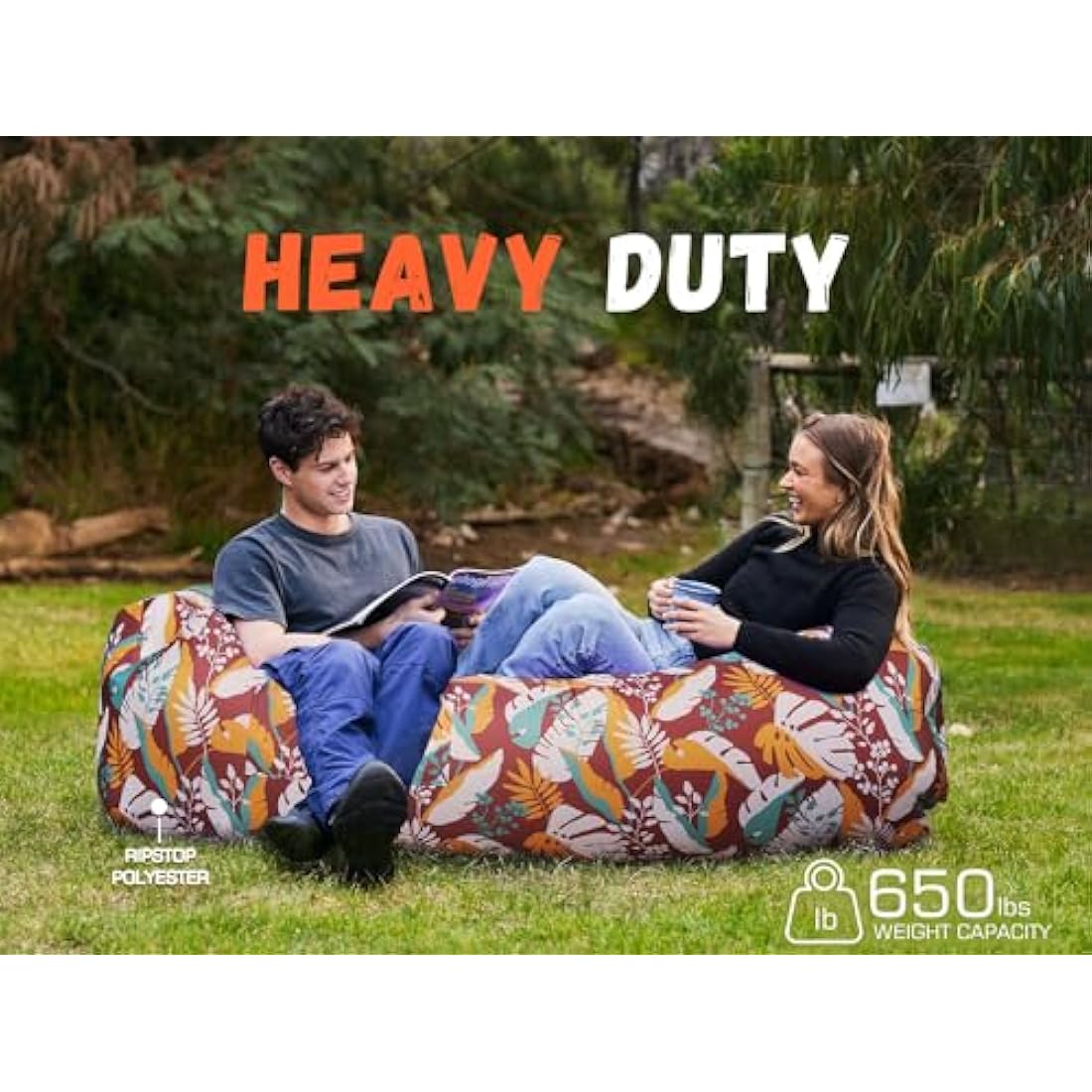 WEKAPO Inflatable Lounger Air Sofa – Portable Waterproof Hammock