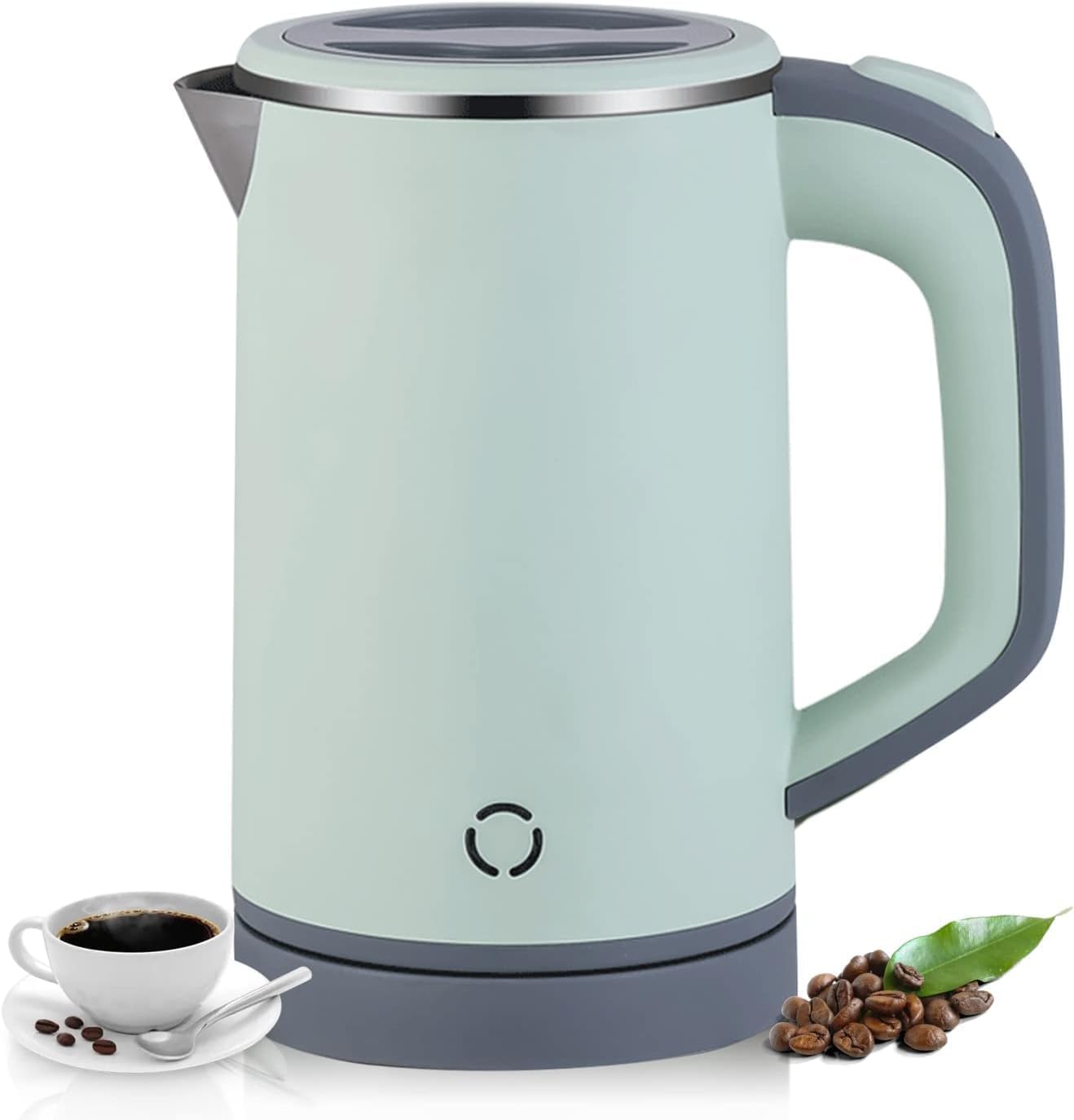 LATAFA 800ml Electric Travel Kettle – Fast Boil & Auto Shut-Off (Green)