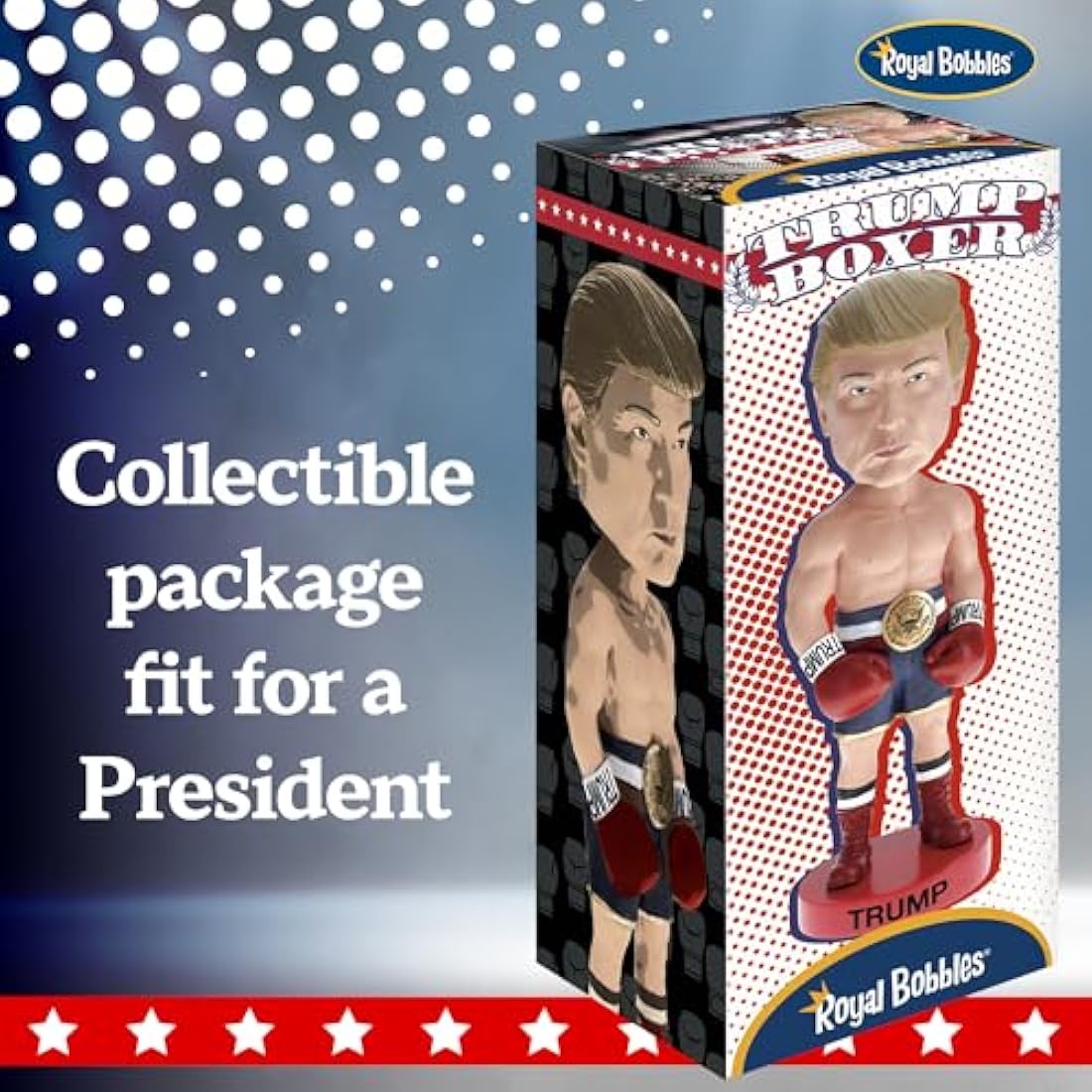 Royal Bobbles Donald Trump Boxer Bobblehead | Premium Polyresin Figure