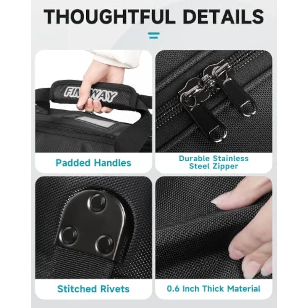 Findway Golf Travel Bag with Wheels | Hard Top Waterproof Flight Case