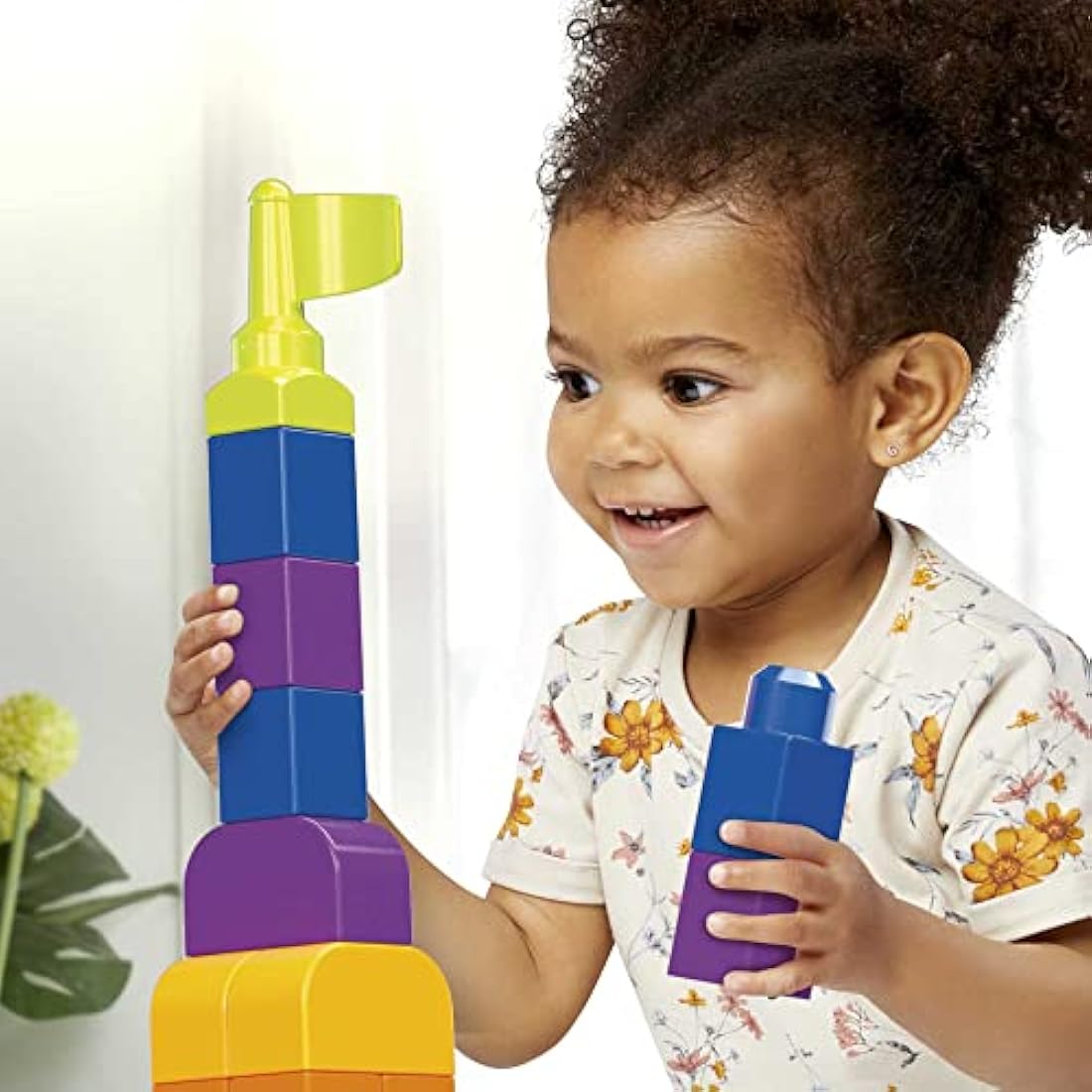 MEGA BLOKS Even Bigger Building Bag – 300 Piece Toddler Block Set