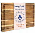 Ziruma Acacia Wood Chopping Board – Non-Toxic Kitchen Board, 41x28cm