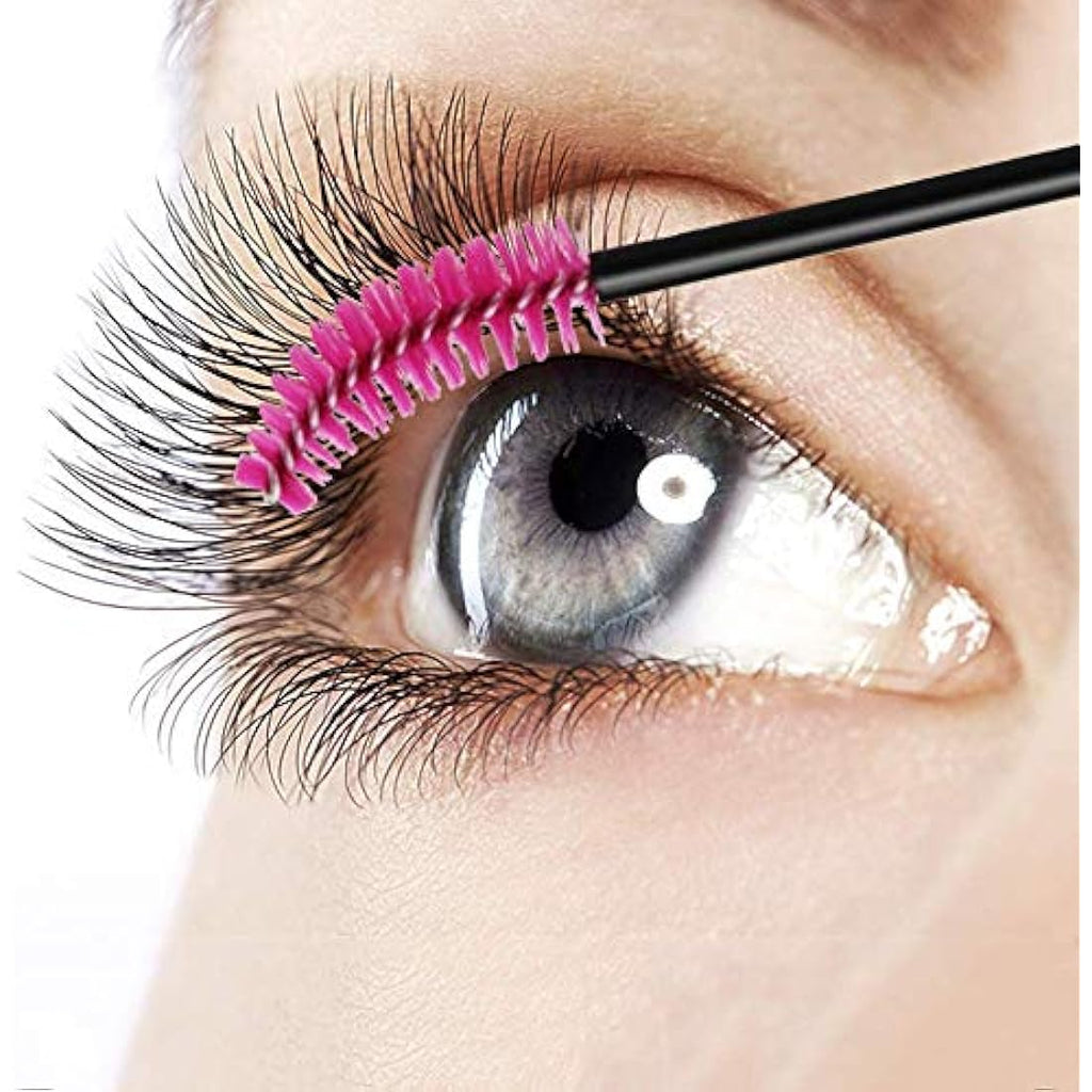 Jolof Store Disposable Mascara Wands - 200pc Multi-colored Eyelash Brushes