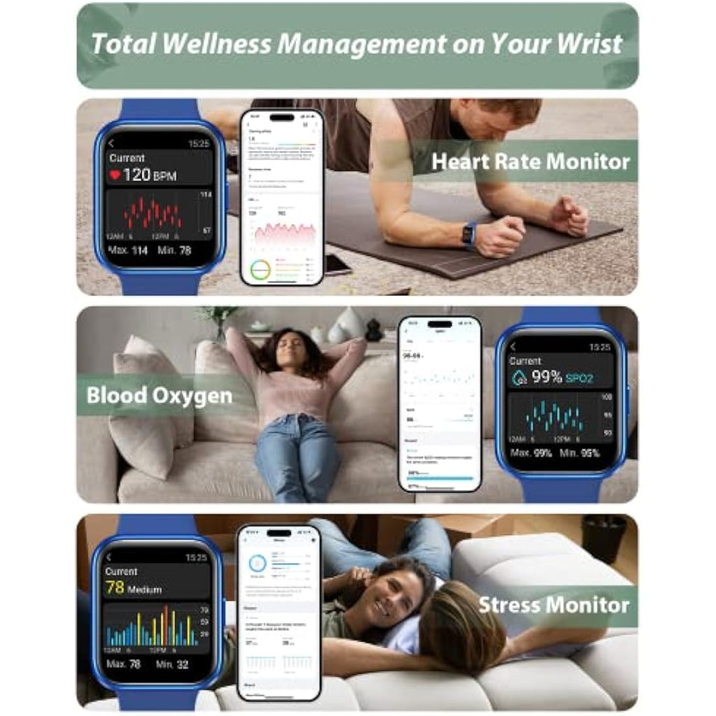 Smart Watch with Alexa & Bluetooth Call - 1.8" Fitness Tracker