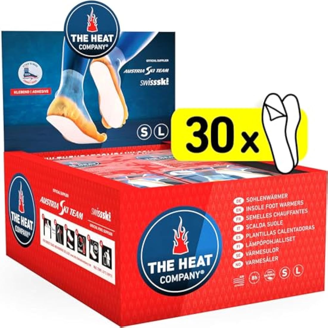 THE HEAT COMPANY Adhesive Insole Foot Warmers – 8 Hour Air Activated