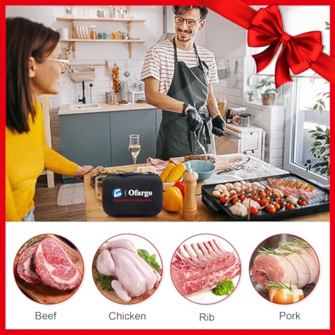 Ofargo Stainless Steel Meat Injector Syringe - 2oz BBQ Marinade Kit