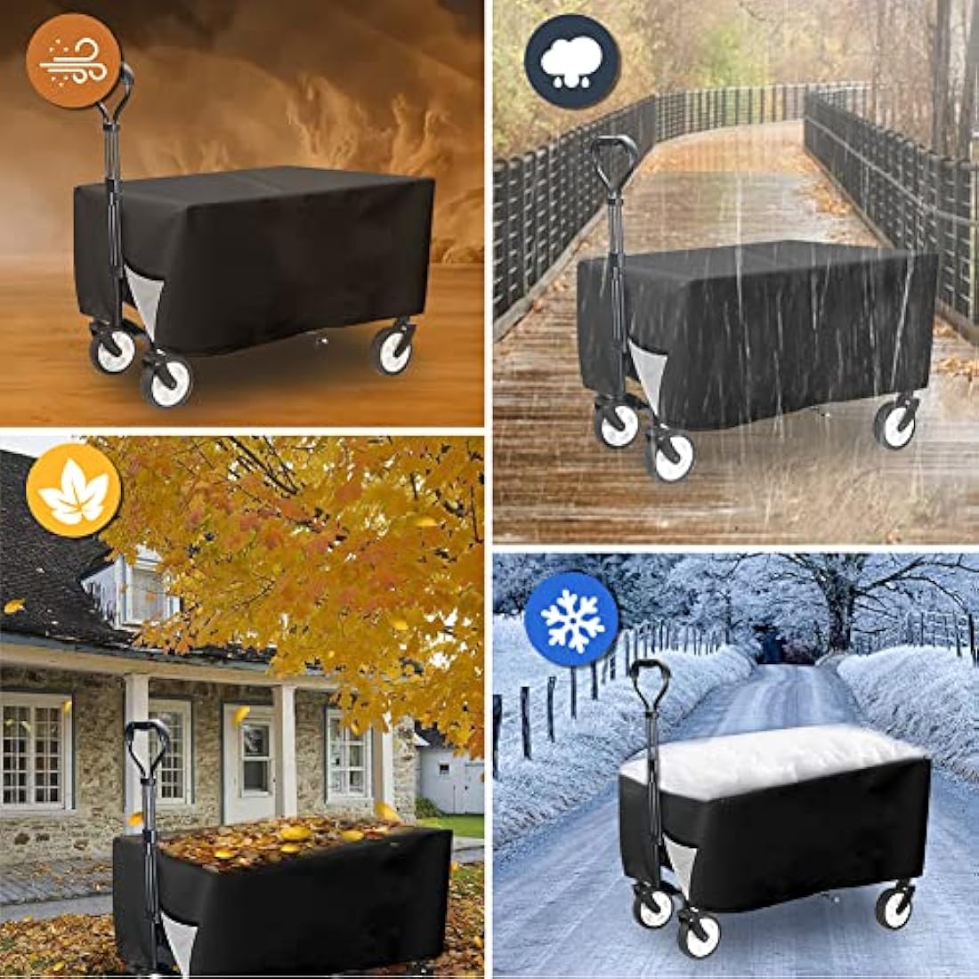 Jolof Store Folding Wagon Cover - 600D Waterproof Heavy-Duty Fabric