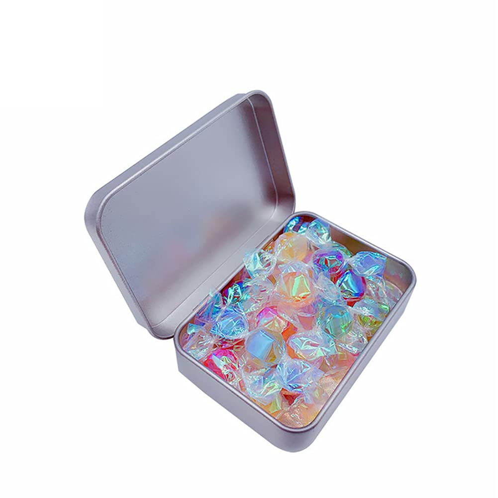HugeDE 3 Pcs Rectangular Small Empty Hinged Tin Box Mini Storage Containers for Home Jewelry Craft Storage - image 3
