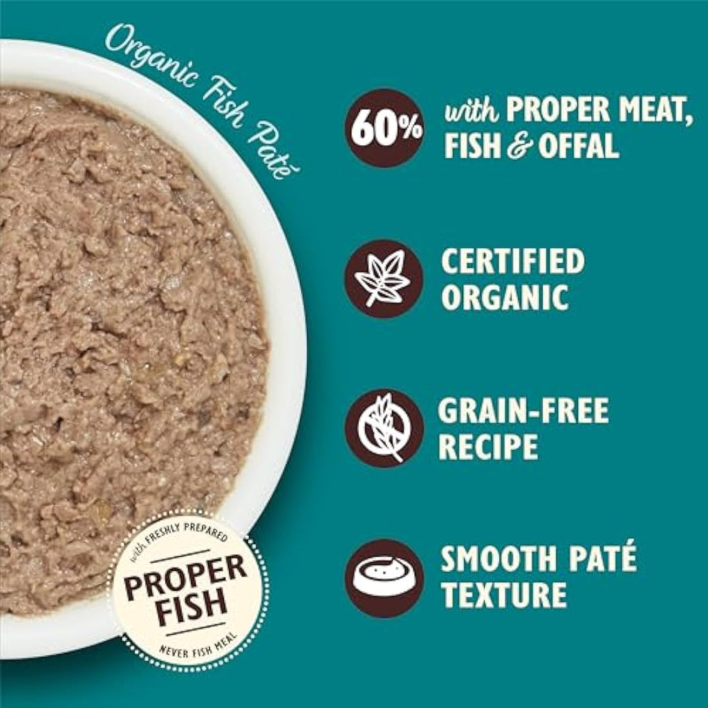 Lily's Kitchen Organic Fish Grain-Free Wet Cat Food Paté | 19 x 85g