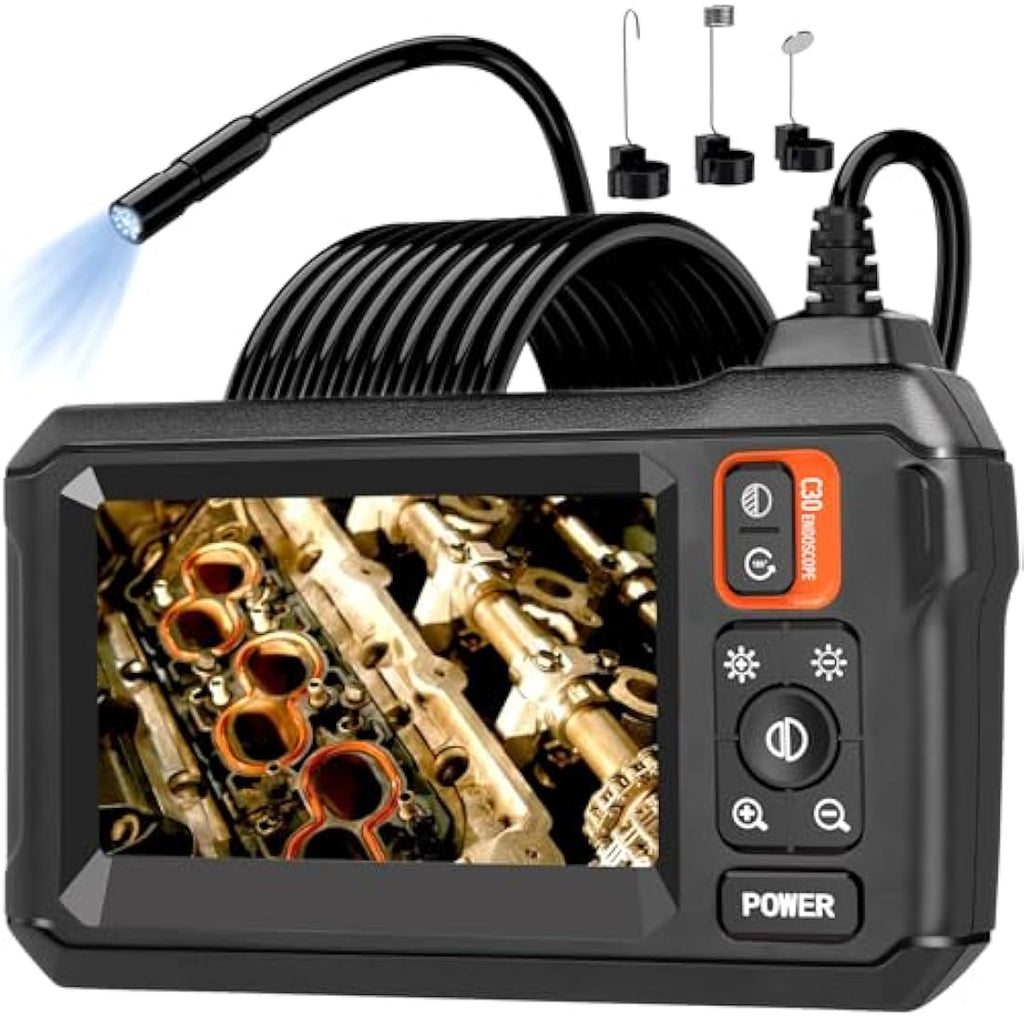 1080P HD Borescope – 4.3" LCD Inspection Camera with 16.5ft Cable