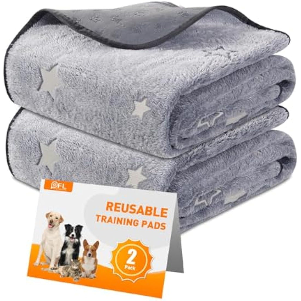 Jolof Store Washable Puppy Pads – 2 Pack Reusable Leakproof Dog Mats