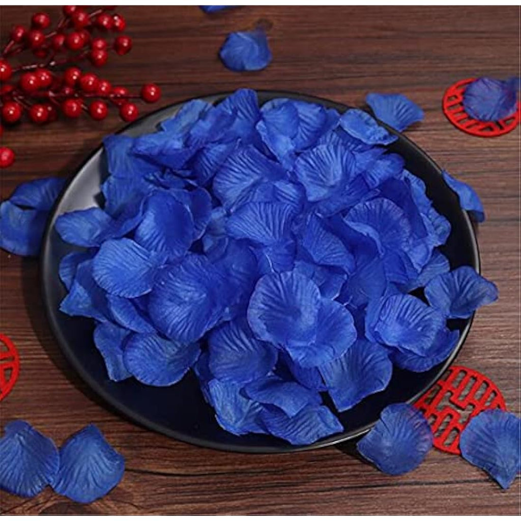 1000pcs Artificial Silk Rose Petals for Wedding - Dark Blue