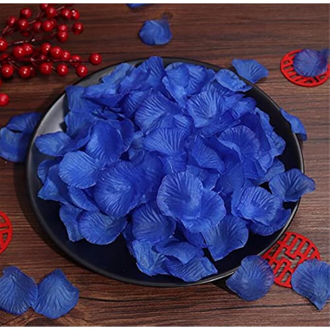 1000pcs Artificial Silk Rose Petals for Wedding - Dark Blue