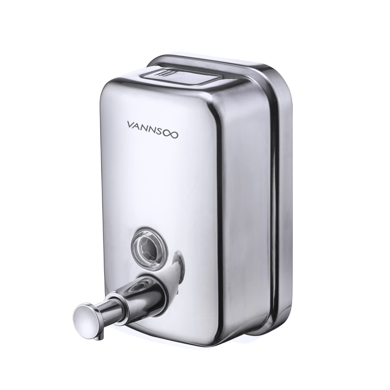 VANNSOO Wall Mount Soap Dispenser | 17oz Stainless Steel Liquid Pump