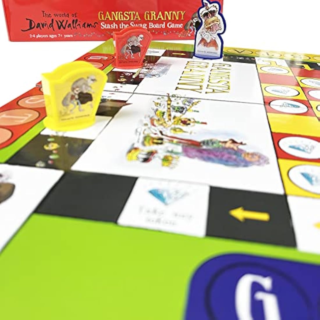 David Walliams Gangsta Granny Board Game – Family Tabletop Game, Red