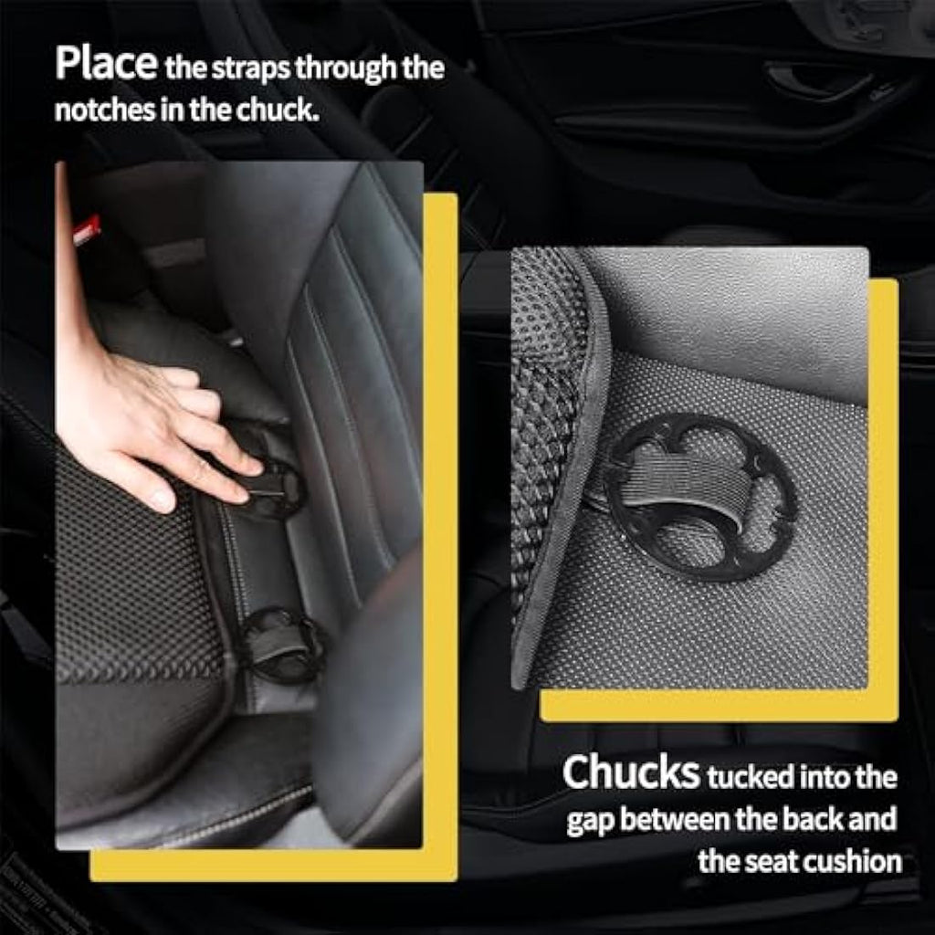 Memory Foam Wedge Car Seat Cushion for Driving – 4 Inch