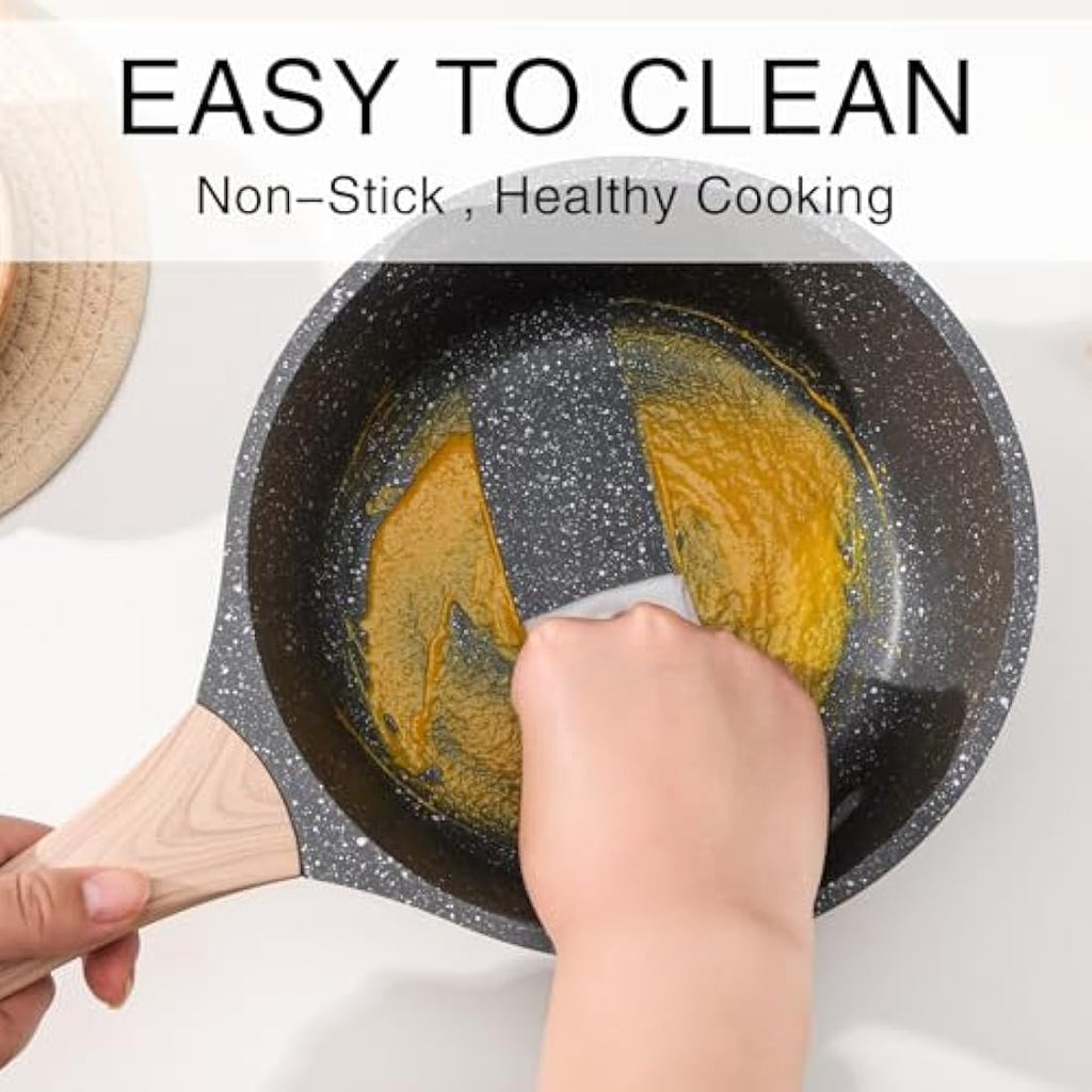 Kordisen 2.4L Non-Stick Sauce Pan with Lid | Granite Induction Pot
