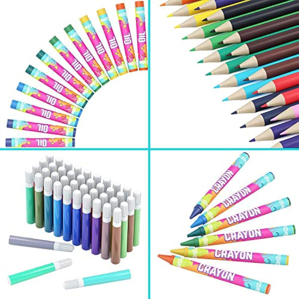 GirlZone 118-Piece Ultimate Art Set – Kids Arts and Crafts Kit