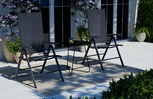 Chicreat Korfu Aluminium Folding Garden Chair | 8-Position Adjustable