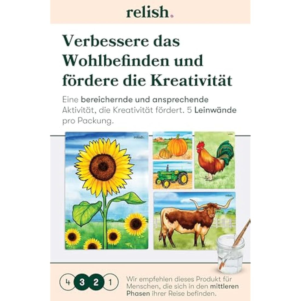 Relish Aquapaints Farm Memories | Reusable Dementia Painting Pack of 5