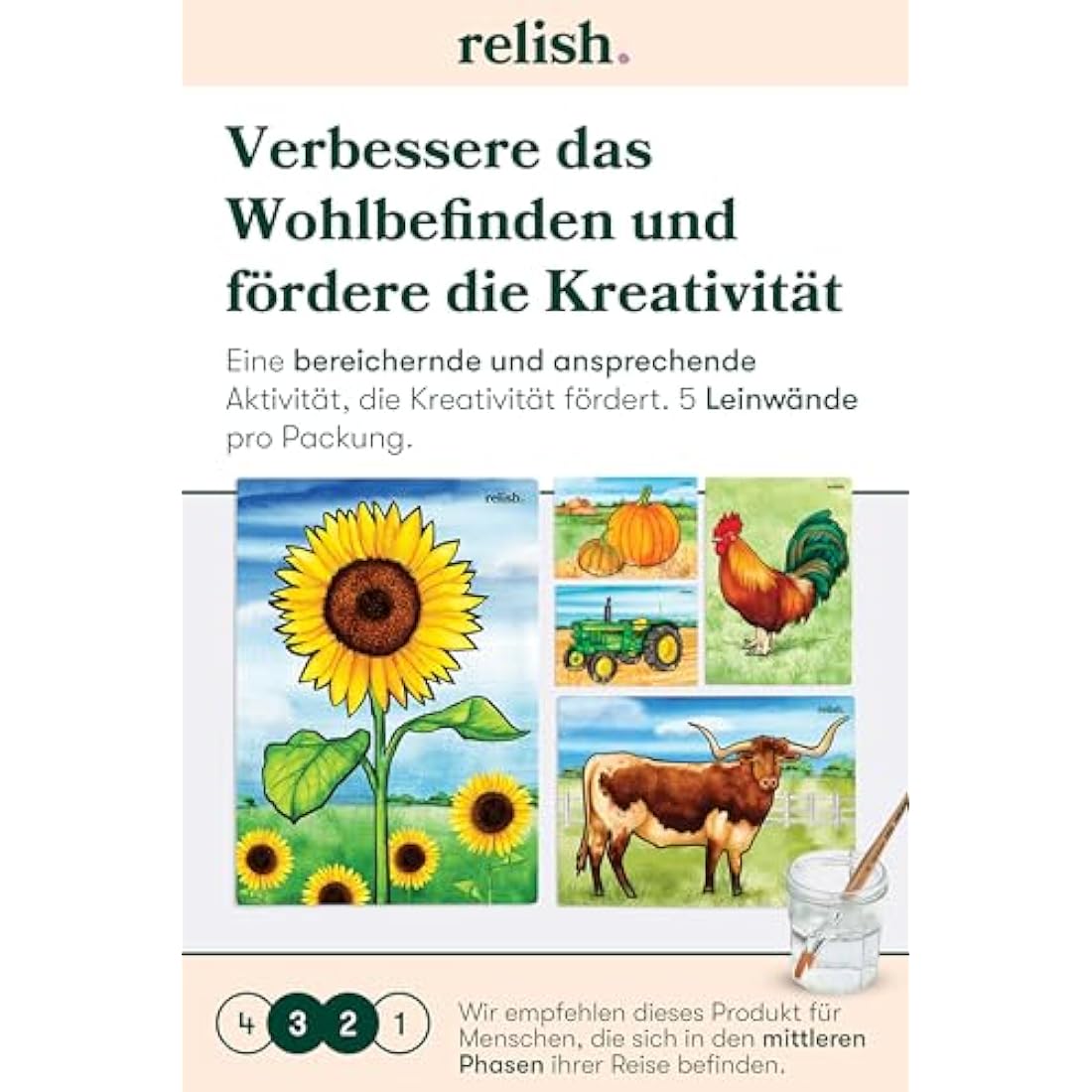 Relish Aquapaints Farm Memories | Reusable Dementia Painting Pack of 5