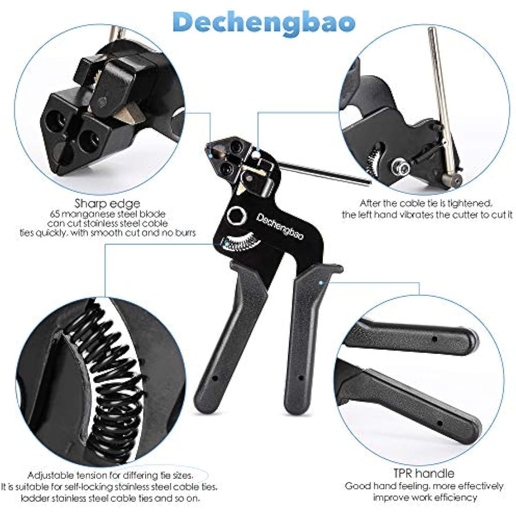 Jolof Store Stainless Steel Cable Tie Gun – Metal Zip Tie Cutter Tool