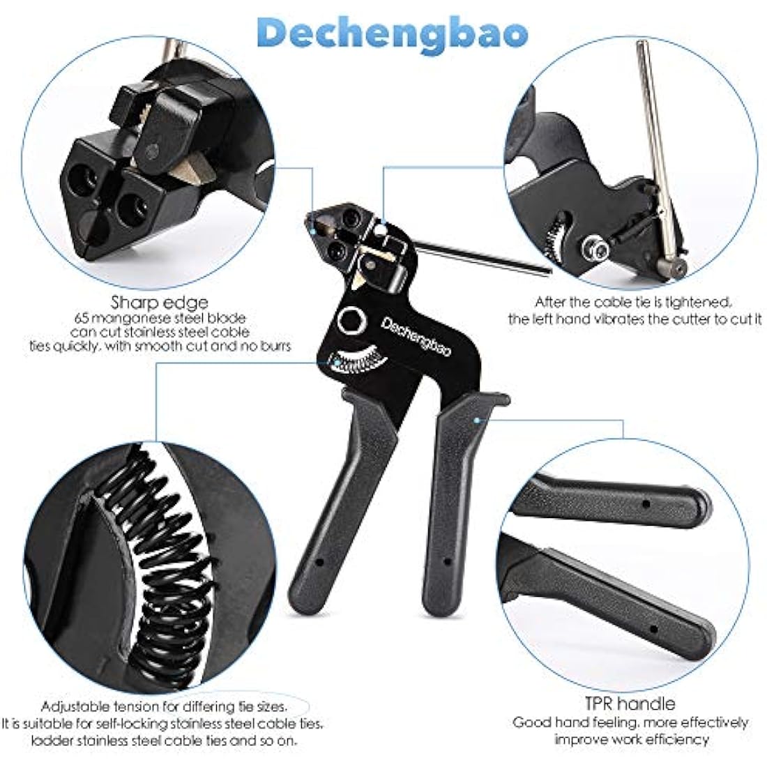 Jolof Store Stainless Steel Cable Tie Gun – Metal Zip Tie Cutter Tool