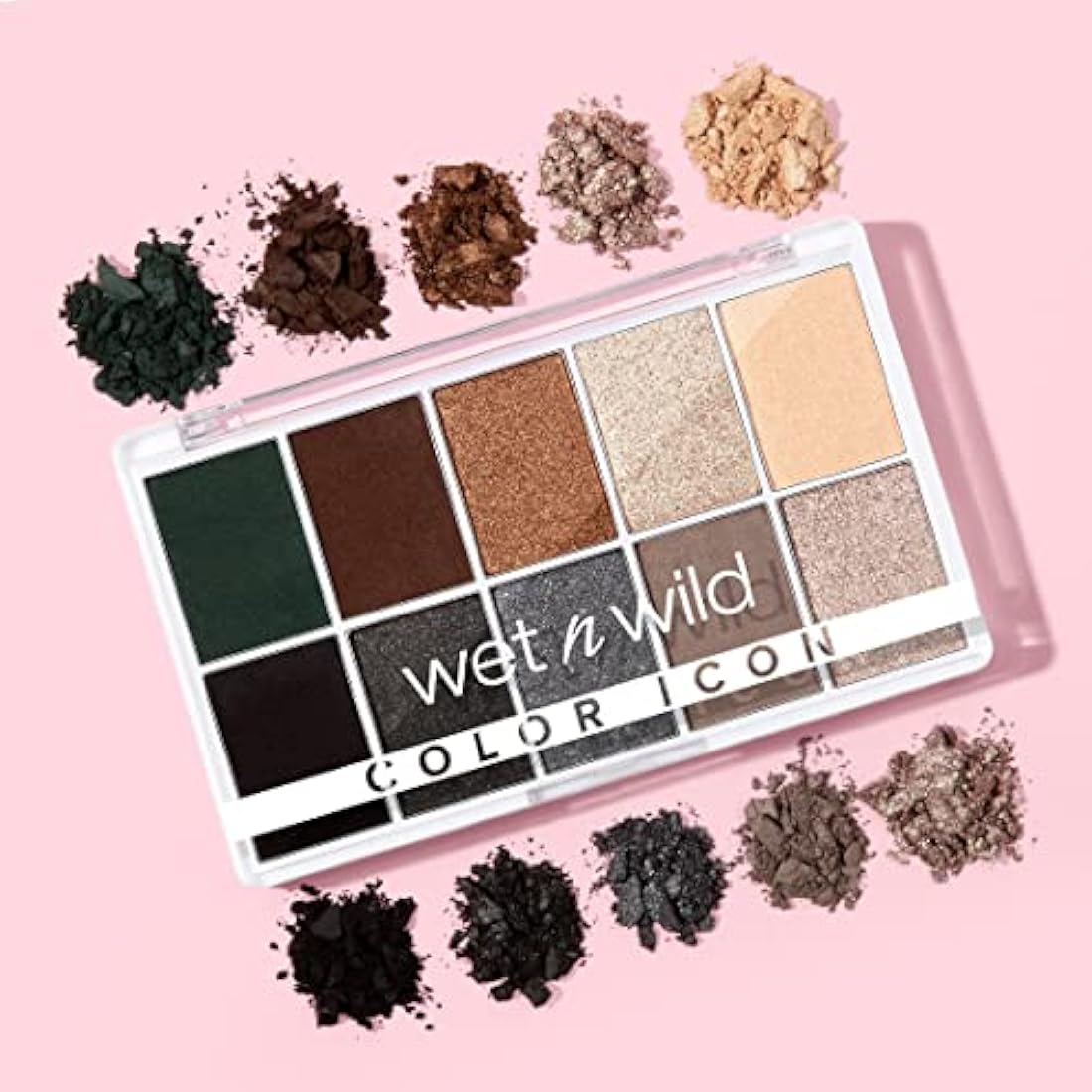 Wet n Wild Color Icon 10-Pan Eyeshadow Palette | Lights Off Matte Shimmer