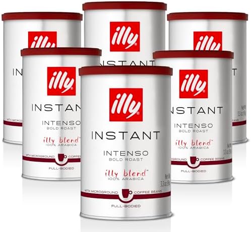 illy Intenso Dark Roast Instant Coffee – 100% Arabica – 95g (6 Pack)