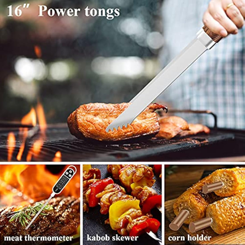 ROMANTICIST 26pcs Stainless Steel Grill Tool Set with Aluminum Case