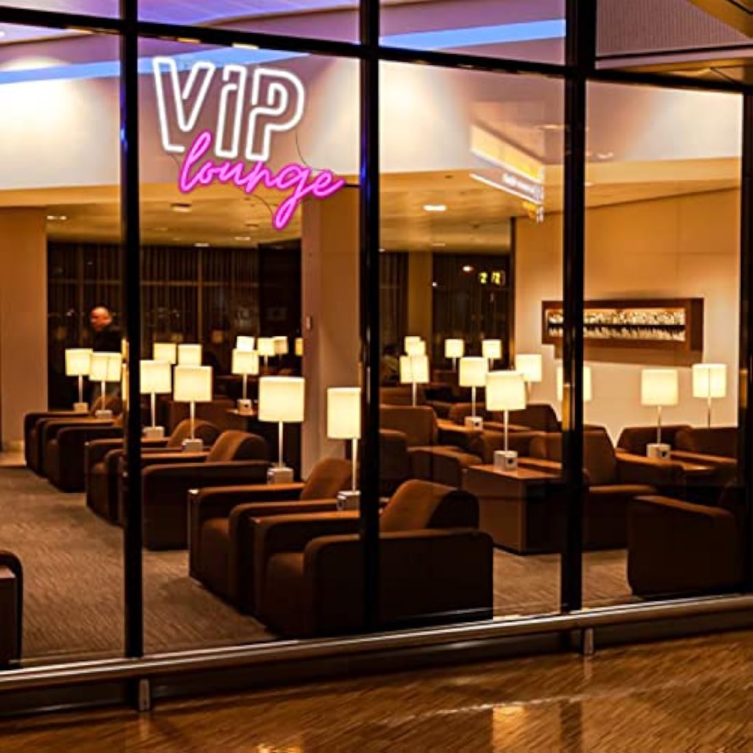 Jolof Store VIP Lounge Neon Sign | Pink & White LED Wall Decor