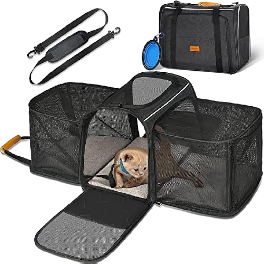 Morpilot Expandable Pet Carrier – Airline Approved Soft Sided Bag, Grey