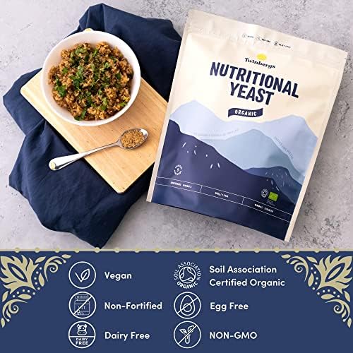 Twinbergs Organic Non-Fortified Nutritional Yeast Flakes – 800g Nooch