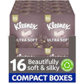Kleenex Ultra Soft Facial Tissues – Extra Large, 16 Compact Boxes