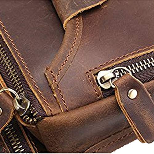Leather Drop Leg Bag – Motorcycle Thigh Waist Pack, Brown